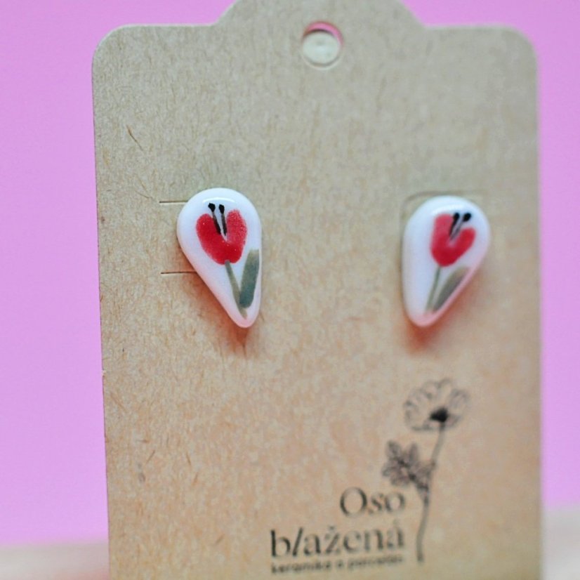 Malované kapky - různé vzory - Barva: světlemodré