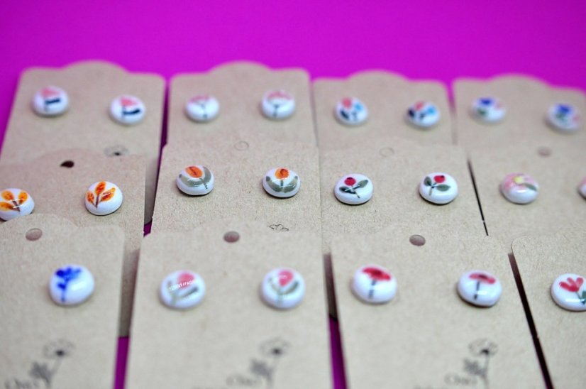 Malované pecky - různé vzory