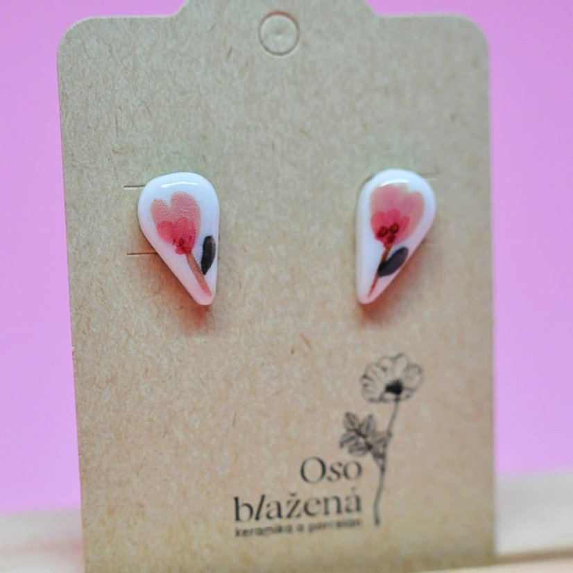 Malované kapky - různé vzory - Barva: světlemodré