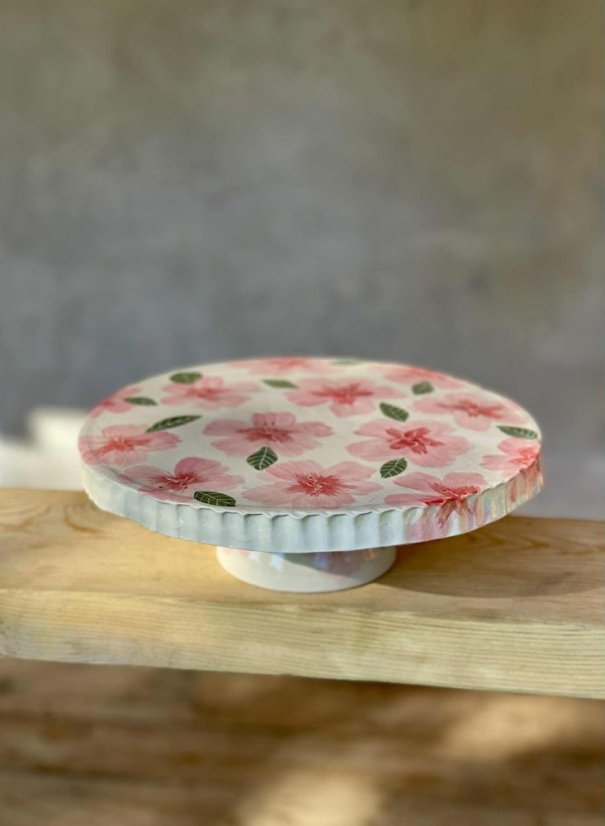 Dortový podnos s květy