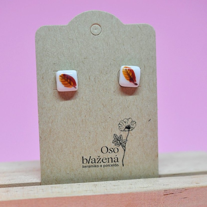 Malované čtverečky - různé vzory - Barva: řebříček