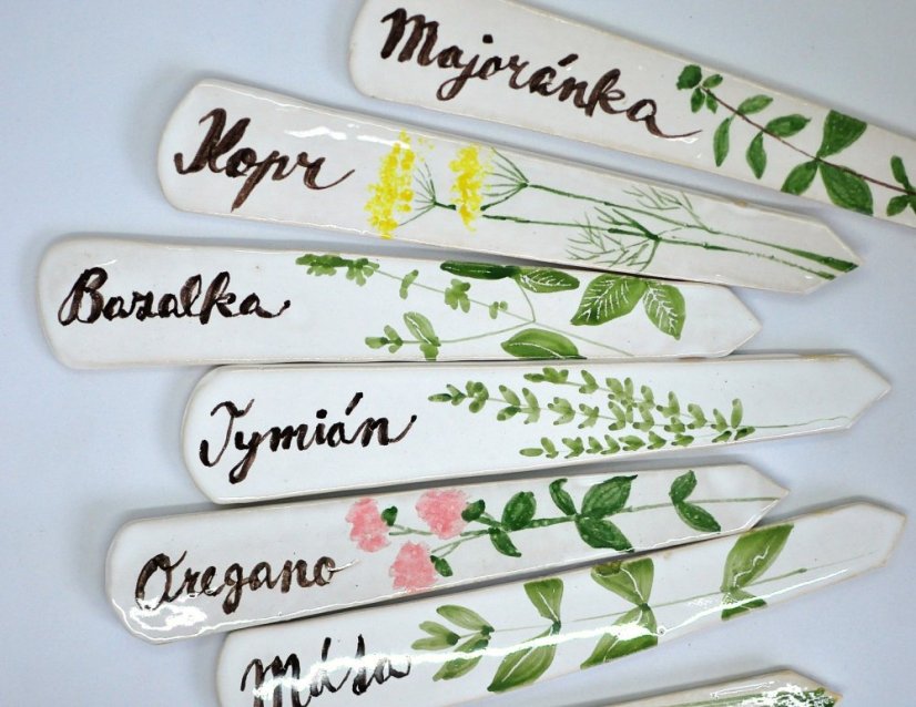 Keramický zápich do bylinek