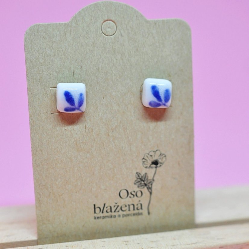 Malované čtverečky - různé vzory - Barva: řebříček