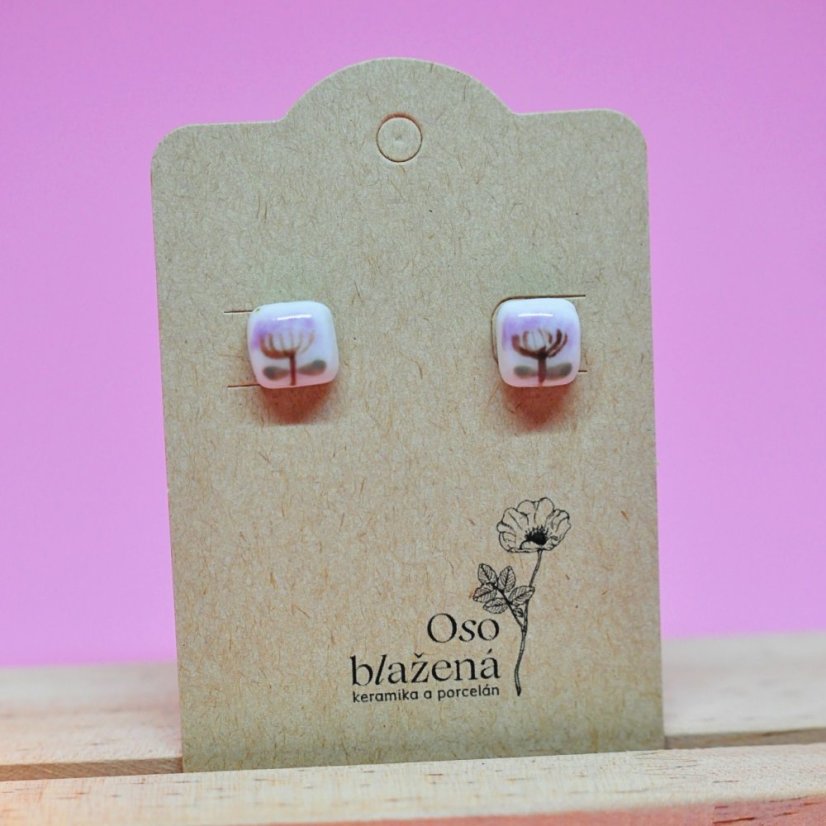 Malované čtverečky - různé vzory - Barva: řebříček