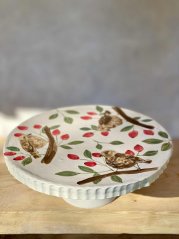 Dortový podnos s ptáčky