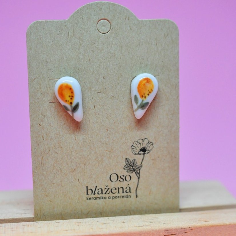 Malované kapky - různé vzory - Barva: světlemodré