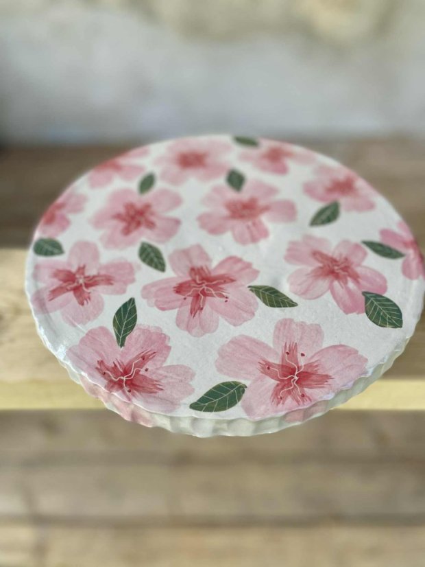 Dortový podnos s květy