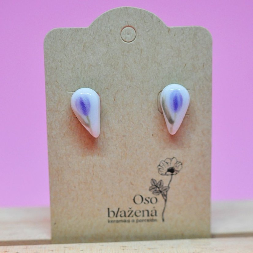 Malované kapky - různé vzory - Barva: světlemodré