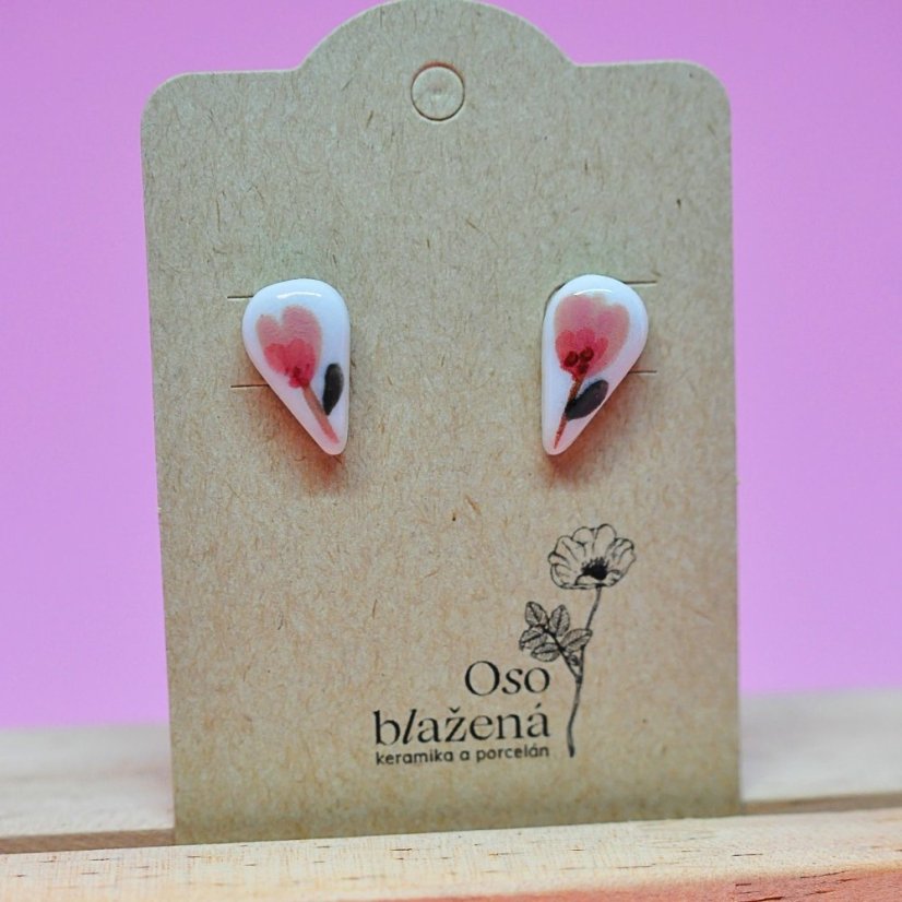 Malované kapky - různé vzory - Barva: světlemodré