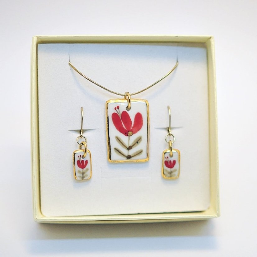 Červený květ - sada