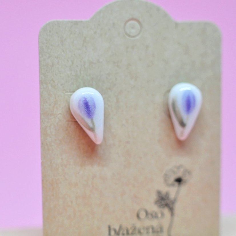 Malované kapky - různé vzory - Barva: světlemodré