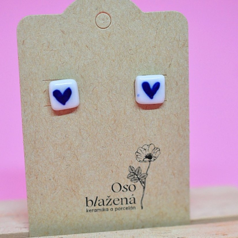 Malované čtverečky - různé vzory - Barva: řebříček