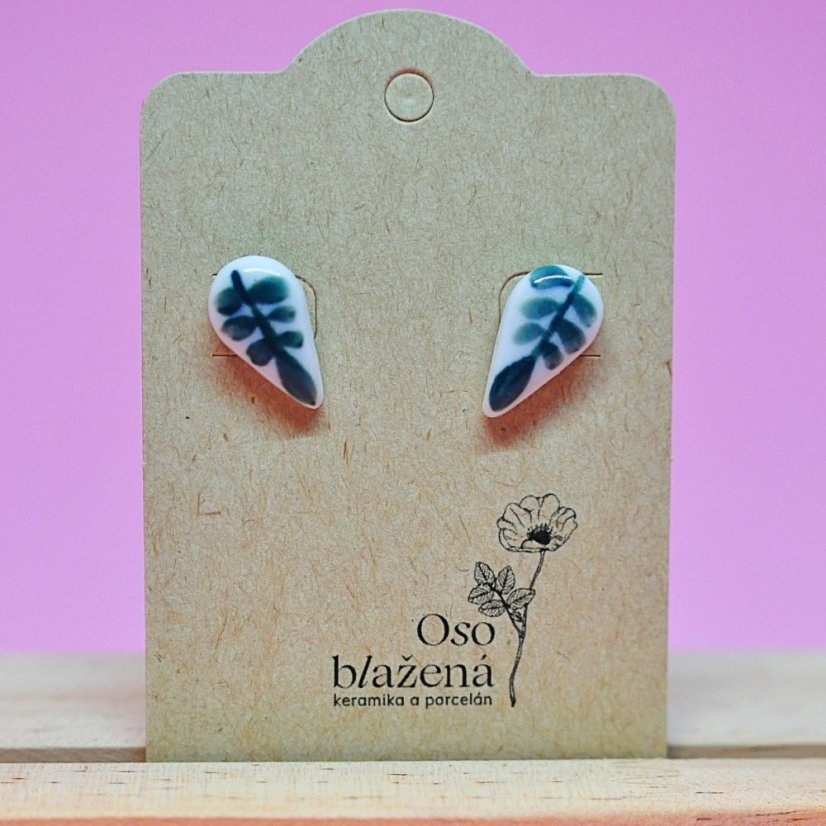 Malované kapky - různé vzory - Barva: světlemodré