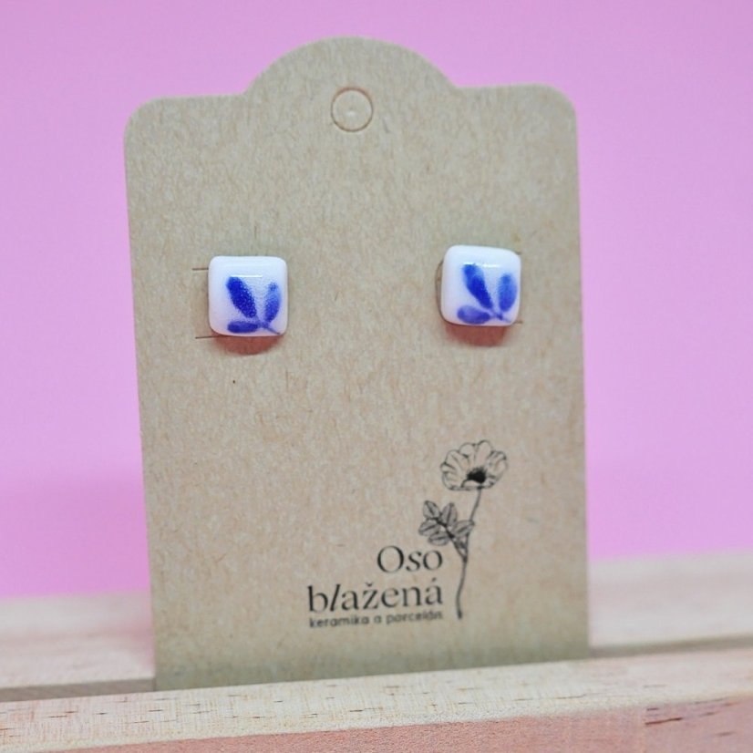 Malované čtverečky - různé vzory - Barva: řebříček