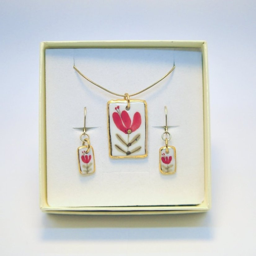 Červený květ - sada