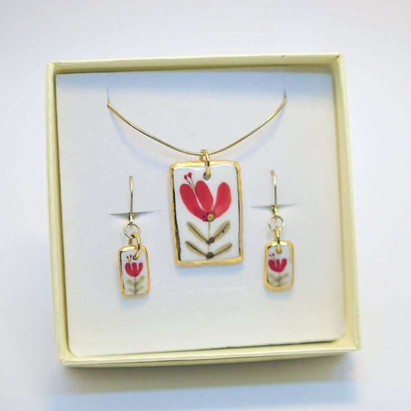 Červený květ - sada