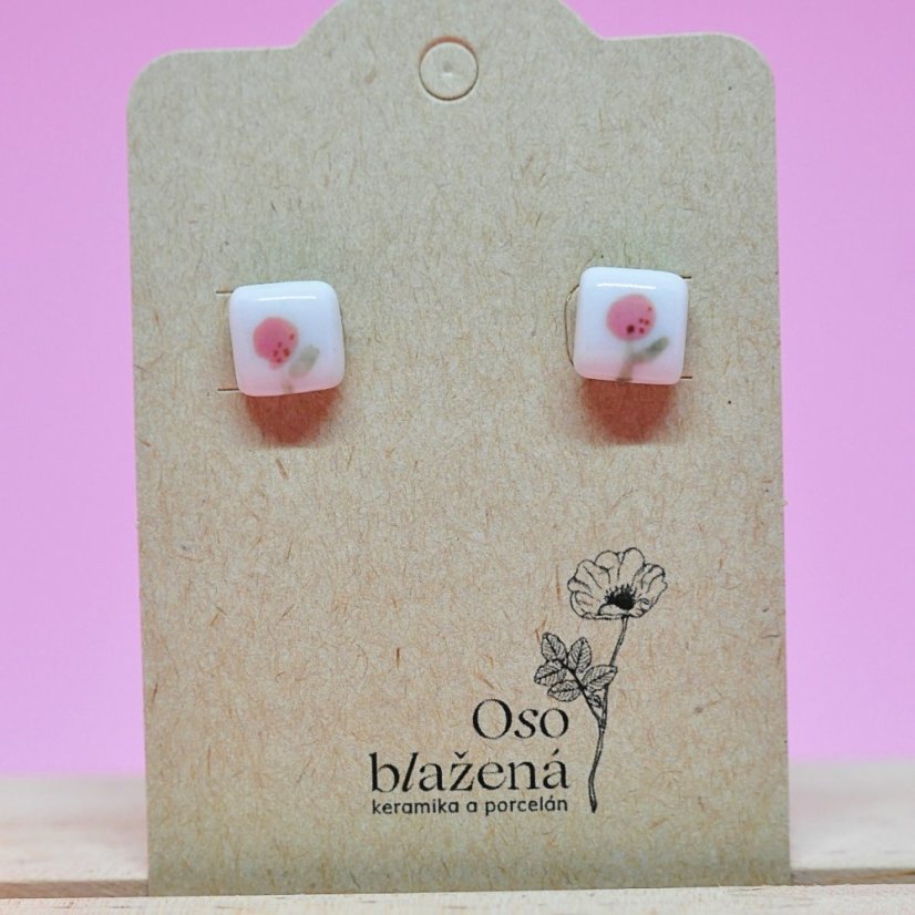 Malované čtverečky - různé vzory - Barva: řebříček