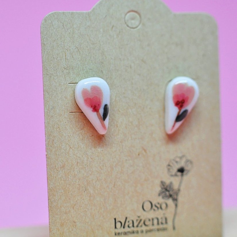 Malované kapky - různé vzory - Barva: světlemodré