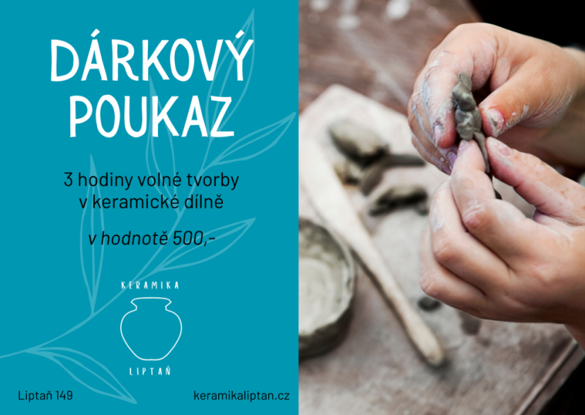 Dárkový poukaz na tvoření - PDF - Druh: Točení na kruhu