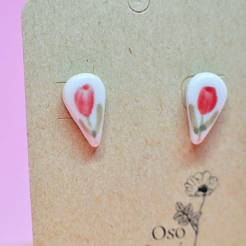 Malované kapky - různé vzory - Barva: světlemodré