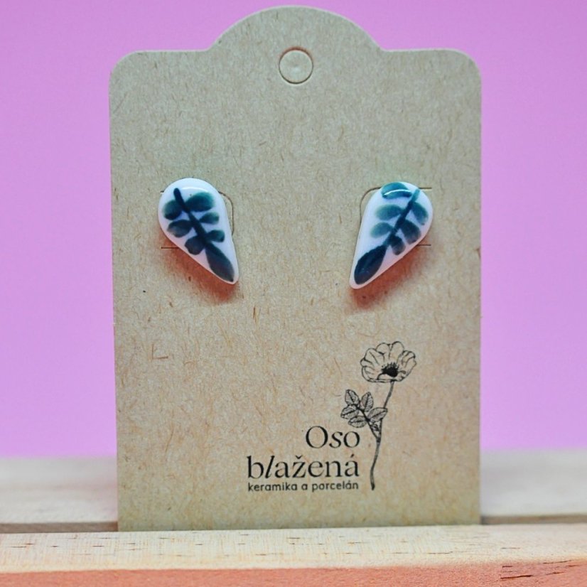 Malované kapky - různé vzory - Barva: světlemodré