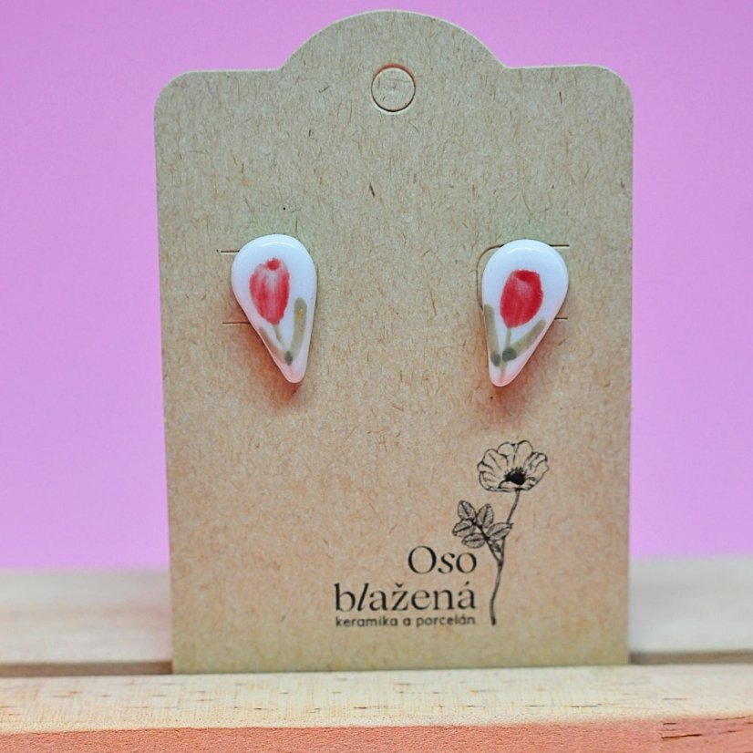 Malované kapky - různé vzory - Barva: světlemodré