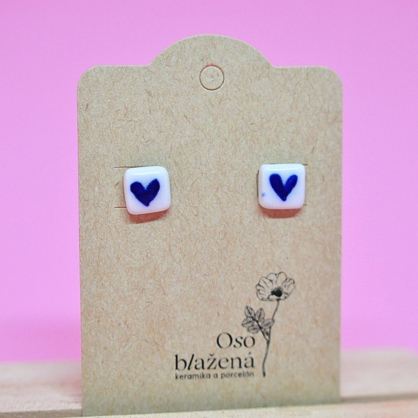 Malované čtverečky - různé vzory - Barva: řebříček