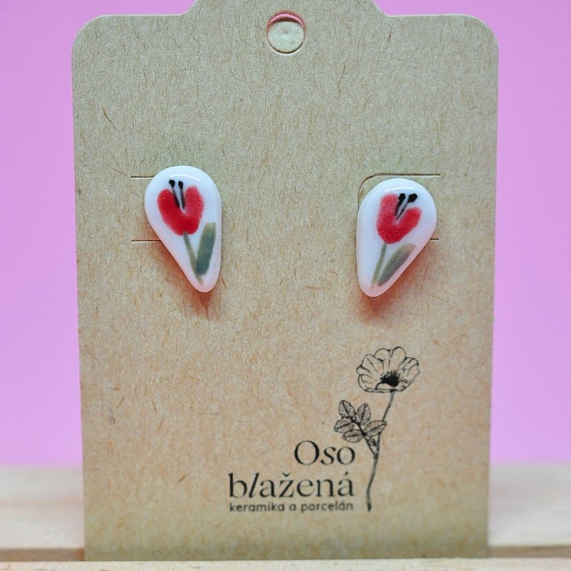 Malované kapky - různé vzory - Barva: světlemodré