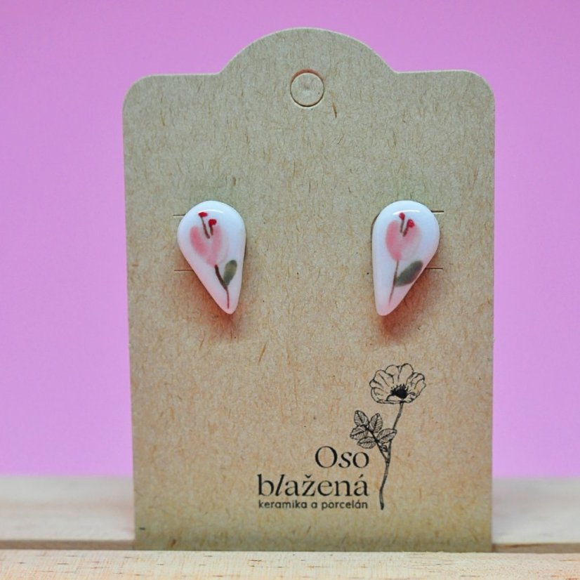 Malované kapky - různé vzory - Barva: světlemodré