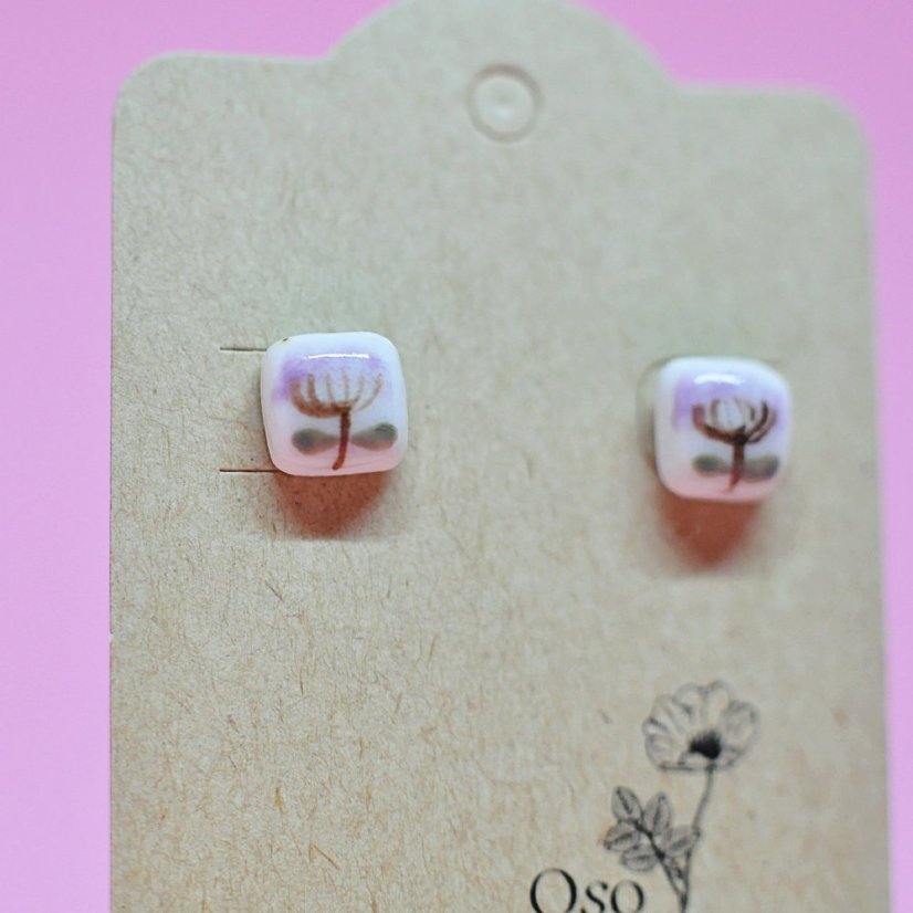 Malované čtverečky - různé vzory - Barva: řebříček