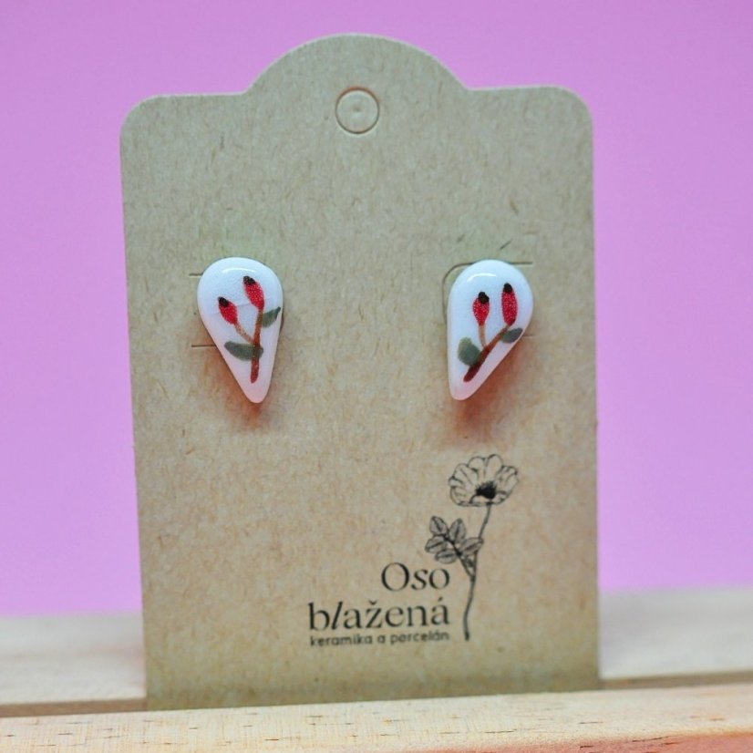 Malované kapky - různé vzory - Barva: světlemodré