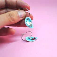 Kapky - modré/platina