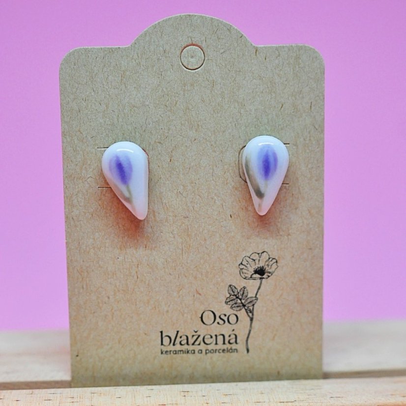 Malované kapky - různé vzory - Barva: světlemodré