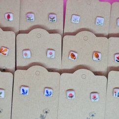 Malované čtverečky - různé vzory