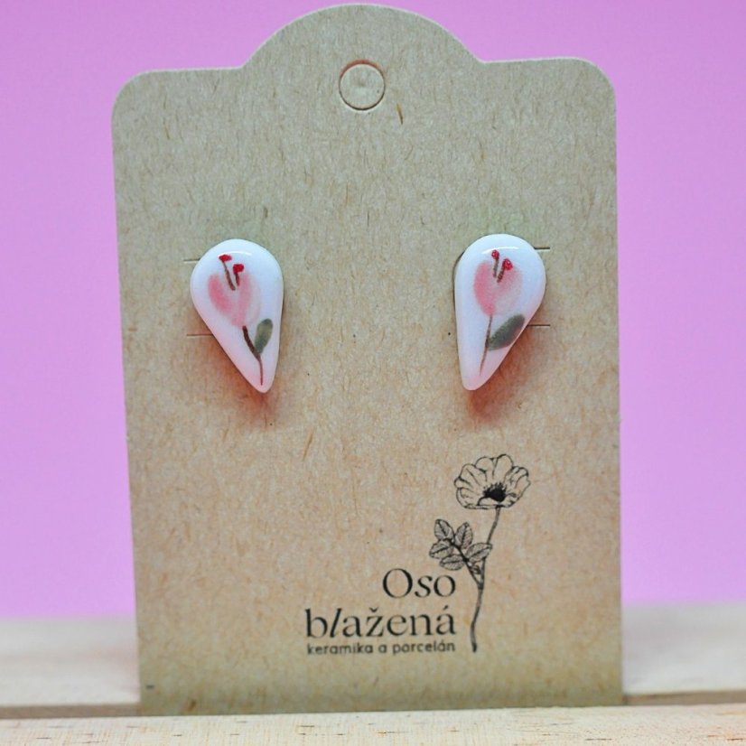 Malované kapky - různé vzory - Barva: světlemodré