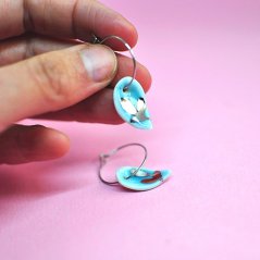 Kapky - modré/platina