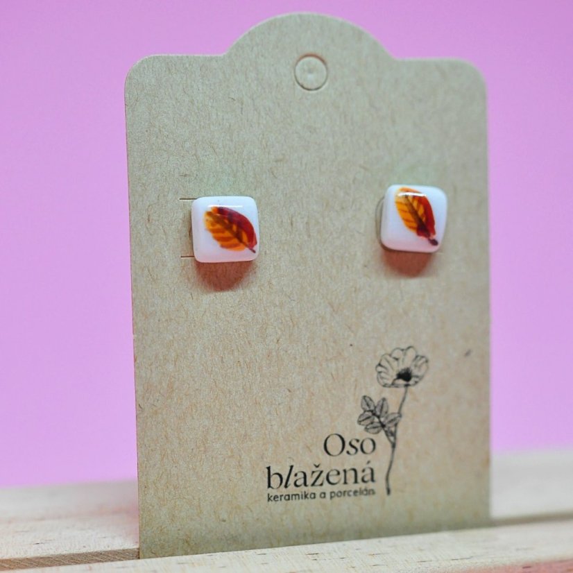 Malované čtverečky - různé vzory - Barva: řebříček